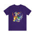 Rainbow Belly Dancer in Motion - Short Sleeve Tee Team Purple